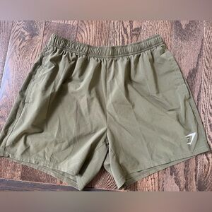 Gymshark Olive Green Athletic Shorts